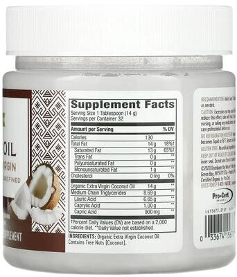 Кокосова олія Nature's Way Coconut Oil органічна, 453 г