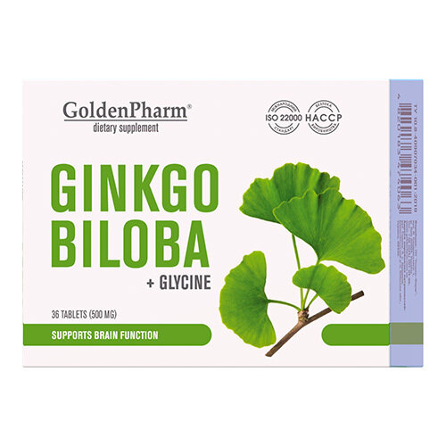 Гінкго Білоба + Гліцин Golden Farm таблетки №36