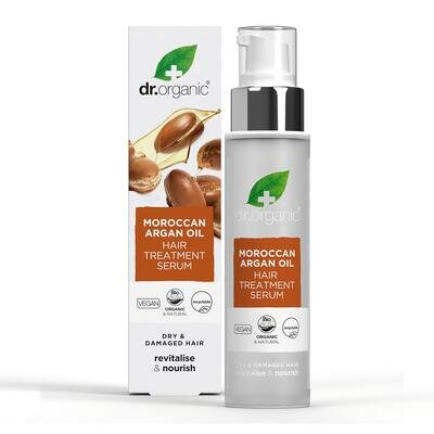 Сироватка для волосся Dr. Organic з марокканською аргановою олією для сухого та пошкодженого волосся, 100 мл