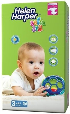Підгузки Helen Harper S&D розмір 3 Midi, 4-9 кг, 56 шт