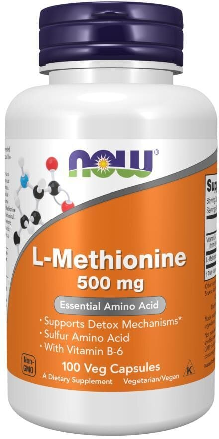 L-метіонін NOW L-Methionine 500 мг вег. капсули №100
