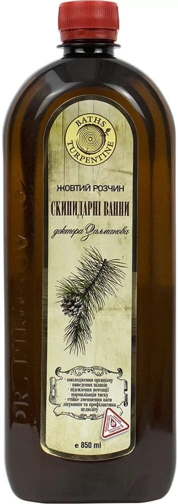 Скипидарна ванна Жовтий розчин за рецептом Залманова А. С., 850 мл
