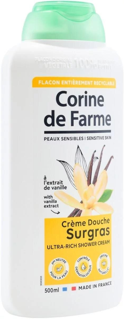 Гель-крем для душу Corine de Farme живильний з екстрактом мадагаскарської ванілі, 500 мл