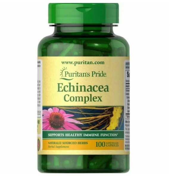 Ехінацея комплекс Puritan's Pride Echinacea 400 мг, 100 капсул