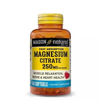 Магній цитрат Mason Natural Magnesium Citrate 250 мг гелеві капсули №60