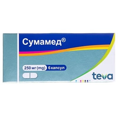 Сумамед капсули по 250 мг №6