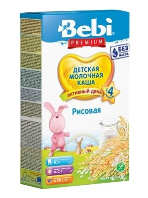 Каша молочна Bebi Premium Рисова, з 4 місяців, 200 г