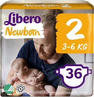 Підгузки Libero Newborn розмір 2, 3-6 кг, 36 шт