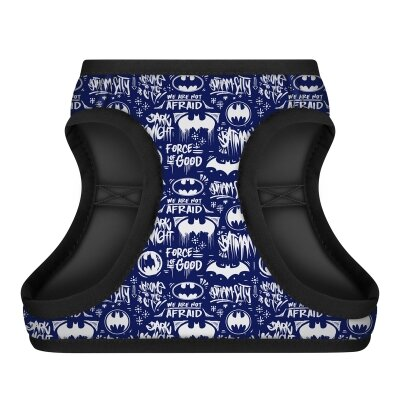 Шлея для собак Collar WAUDOG Clothes Бетмен біло-блакитний м'яка з QR паспортом розмір XS1, обхват грудей 24-27 см, обхват шиї 18-20 см