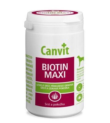 Вітаміни для собак великих порід Canvit Biotin Maxi for dogs, 500 г