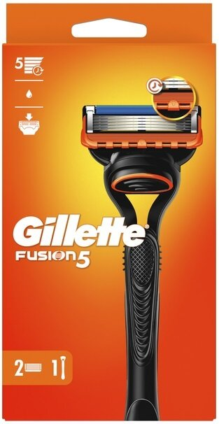Бритва Gillette Fusion5 + 2 змінних картриджа