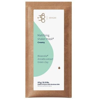 Маска для обличчя 380 Skincare Матувальна шейкерна для сяйва шкіри, 15 г