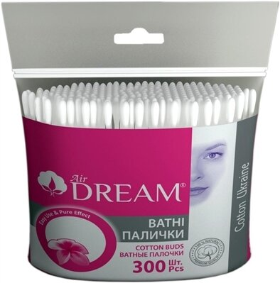 Ватні палички Air Dream у пакеті, 300 штук