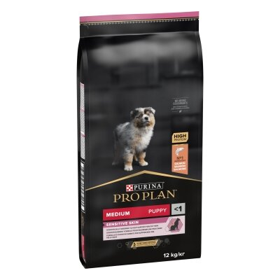 Корм сухий Purina Pro Plan Dog Medium Puppy з лососем і рисом, 12 кг