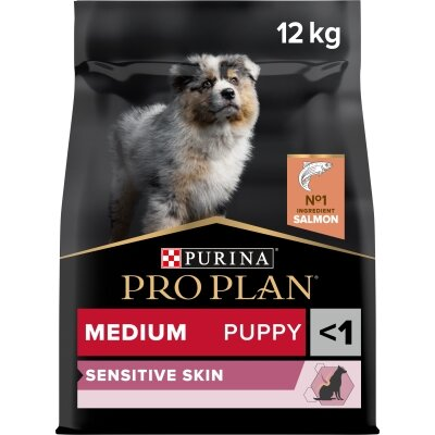 Корм сухий Purina Pro Plan Dog Medium Puppy з лососем і рисом, 12 кг