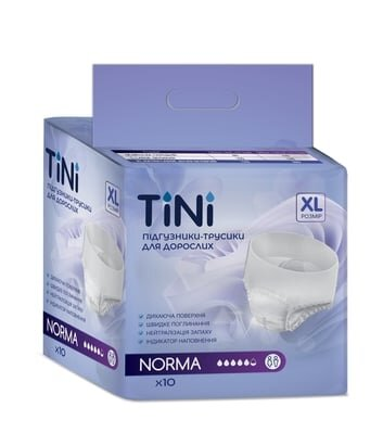 Підгузки-трусики для дорослих TіNі Norma, розмір XL, 10 штук