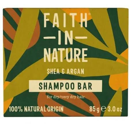 Шампунь твердий Faith In Nature натуральний з ши та арганою, 85 г