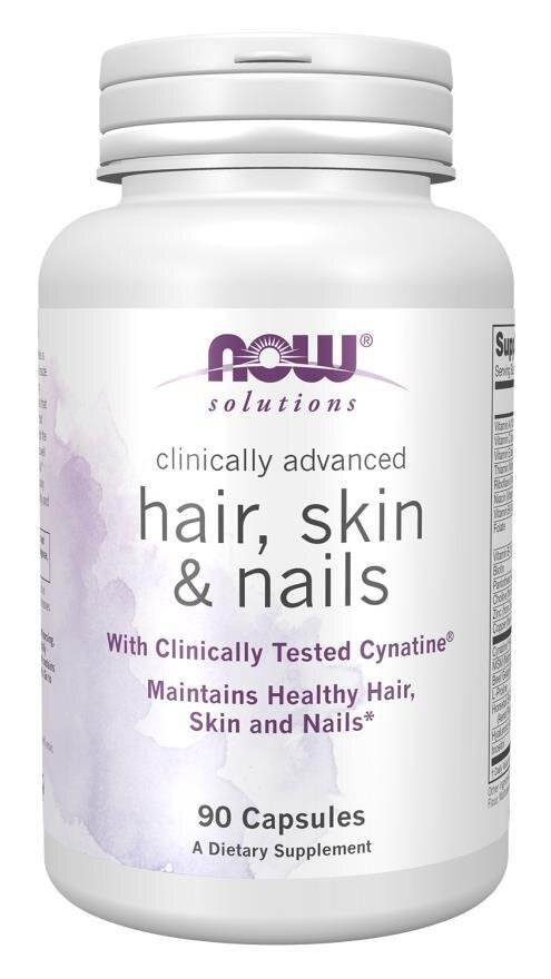 Вітаміни для волосся, шкіри та нігтів NOW Solutions Hair, Skin & Nails капсули №90