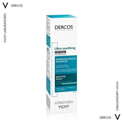 Шампунь Vichy Dercos заспокійливий, для чутливої шкіри, для нормального та жирного волосся, 200 мл