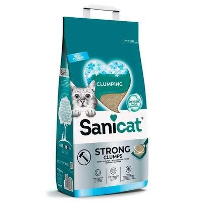 Наповнювач для котячого туалету Sanicat Strong Clumps бентонітовий ультракомкуючий, з ароматом дитячої присипки, 5 кг