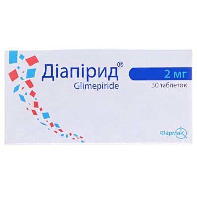 Діапірид таблетки по 2 мг №30 (10х3)
