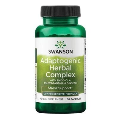 Родіола, ашваганда і женьшень Swanson Complex with Rhodiola, Ashwagandha & Ginseng комплекс, 60 капсул