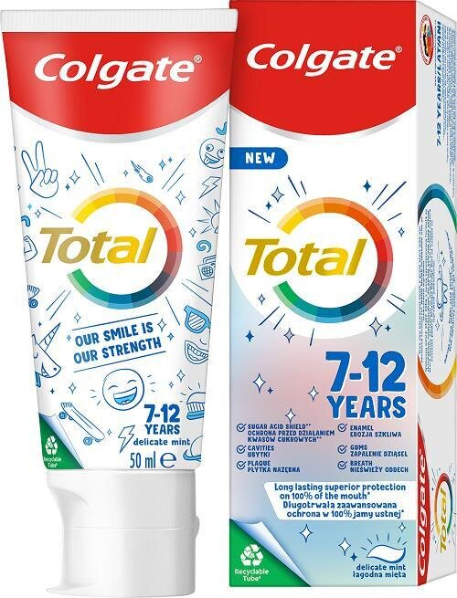 Зубна паста Colgate Total Kids дитяча 7-12 років, 50 мл