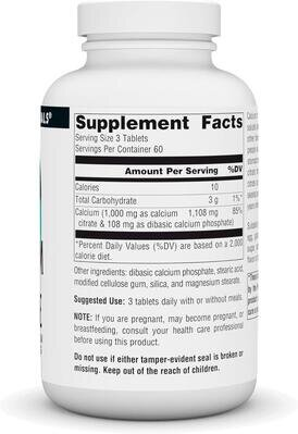 Кальцій цитрат Source Naturals Calcium Citrate, 180 таблеток