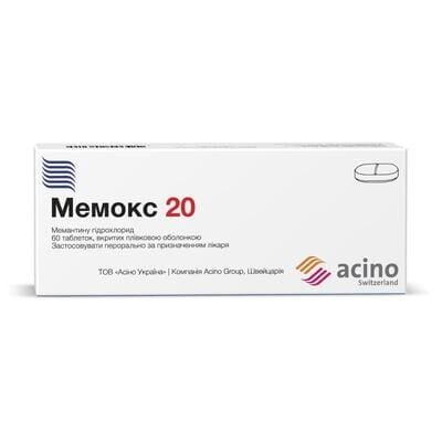 Мемокс 20 таблетки, в/плів. обол. по 20 мг №60 (10х6)
