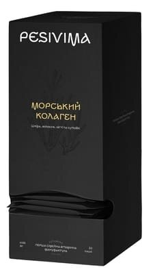 Морський колаген з вітаміном С Pesivima Для шкіри, волосся та нігтів пептиди І тип порошок по 4100 мг №30 у саше