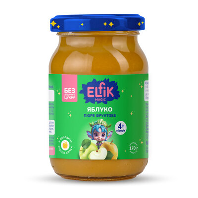 Пюре фруктове Elfik Magic для дітей з 4 місяців яблуко, 170 г