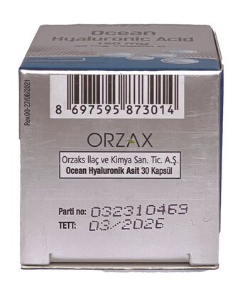 Гіалуронова кислота Orzax Ocean Hyaluronic Acid 150 мг, 30 капсул