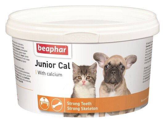 Мінеральна суміш Beaphar Junior Cal для цуценят та кошенят, 200 г