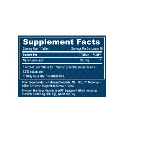 Альфа-ліпоєва кислота Haya Labs Alpha Lipoic Acid (Time Release) пролонгованої дії 600 мг таблетки №60