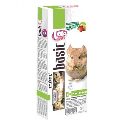 Ласощі для шиншил Lolo Рets c фруктами і горіхами, 90 г