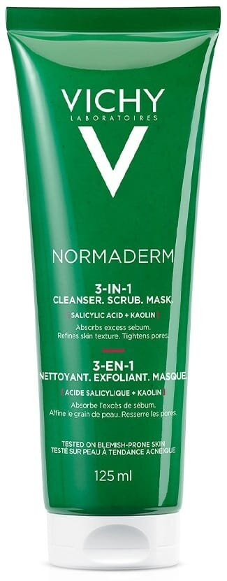 Засіб для обличчя Vichy Normaderm 3 в 1 очищуючий, 125 мл