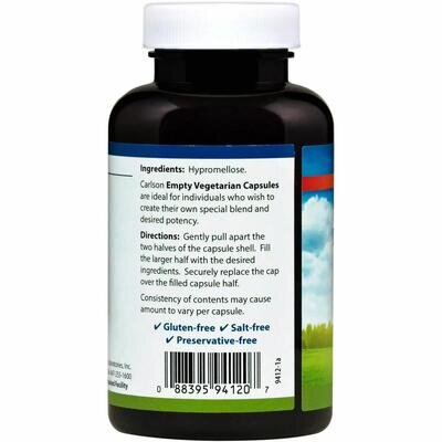 Порожні рослинні капсули №2 Carlson Labs Capsules, 200 штук