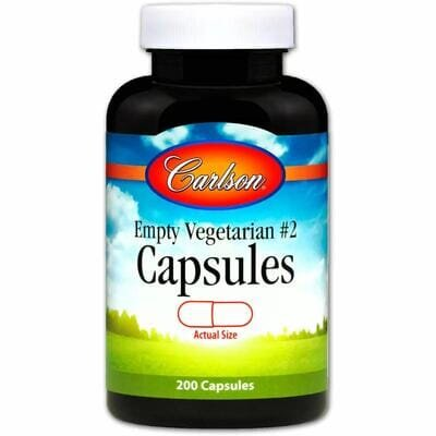 Порожні рослинні капсули №2 Carlson Labs Capsules, 200 штук