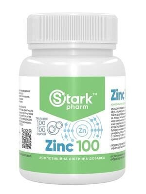 Цинк Stark Pharm Zinc 100 мг, 100 таблеток