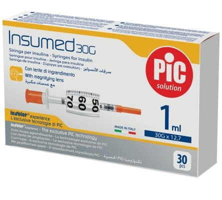 Шприц інсуліновий 1 мл Insumed 30G (0,30 x 12,7 мм), 1 штука