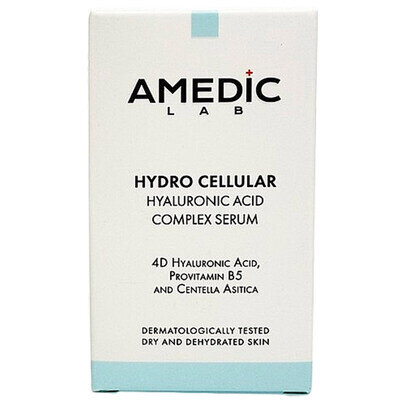 Сироватка для обличчя Amedic Hydro Cellular Hyaluronic Acid Complex Serum комплексна з 4-ма гіалуроновими кислотами, 30 мл