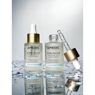 Сироватка для обличчя Amedic Hydro Cellular Hyaluronic Acid Complex Serum комплексна з 4-ма гіалуроновими кислотами, 30 мл