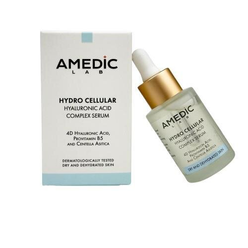 Сироватка для обличчя Amedic Hydro Cellular Hyaluronic Acid Complex Serum комплексна з 4-ма гіалуроновими кислотами, 30 мл