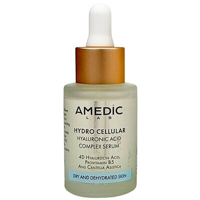 Сироватка для обличчя Amedic Hydro Cellular Hyaluronic Acid Complex Serum комплексна з 4-ма гіалуроновими кислотами, 30 мл