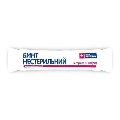 Бинт марлевий нестерильний Моя Аптечка медичний 5 м х 10 см