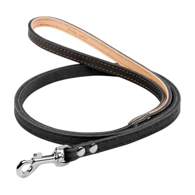 Повідець Collar 04431 одинарний, не прошитий, ширина 10 мм довжина 122 см, чорний