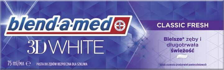 Зубна паста Blend-a-med 3D White Класична свіжість, 75 мл