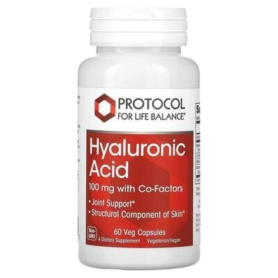 Гіалуронова кислота комплекс Protocol for Life Balance Hyaluronic Acid 100 мг, 60 веганських капсул