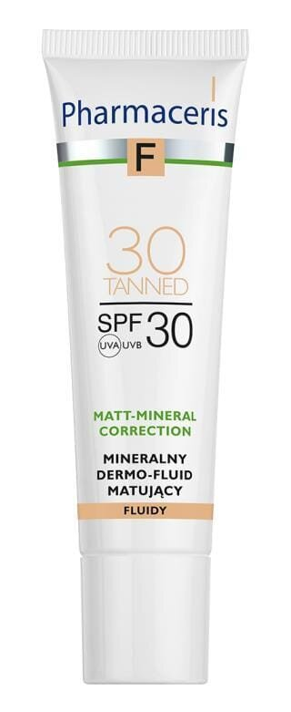 Флюїд для обличчя Pharmaceris F SPF30 мінеральний матуючий тон 30 Tanned засмага, 30 мл