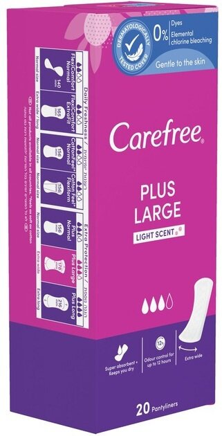 Прокладки щоденні Carefree Plus Large гігієнічні, 20 шт